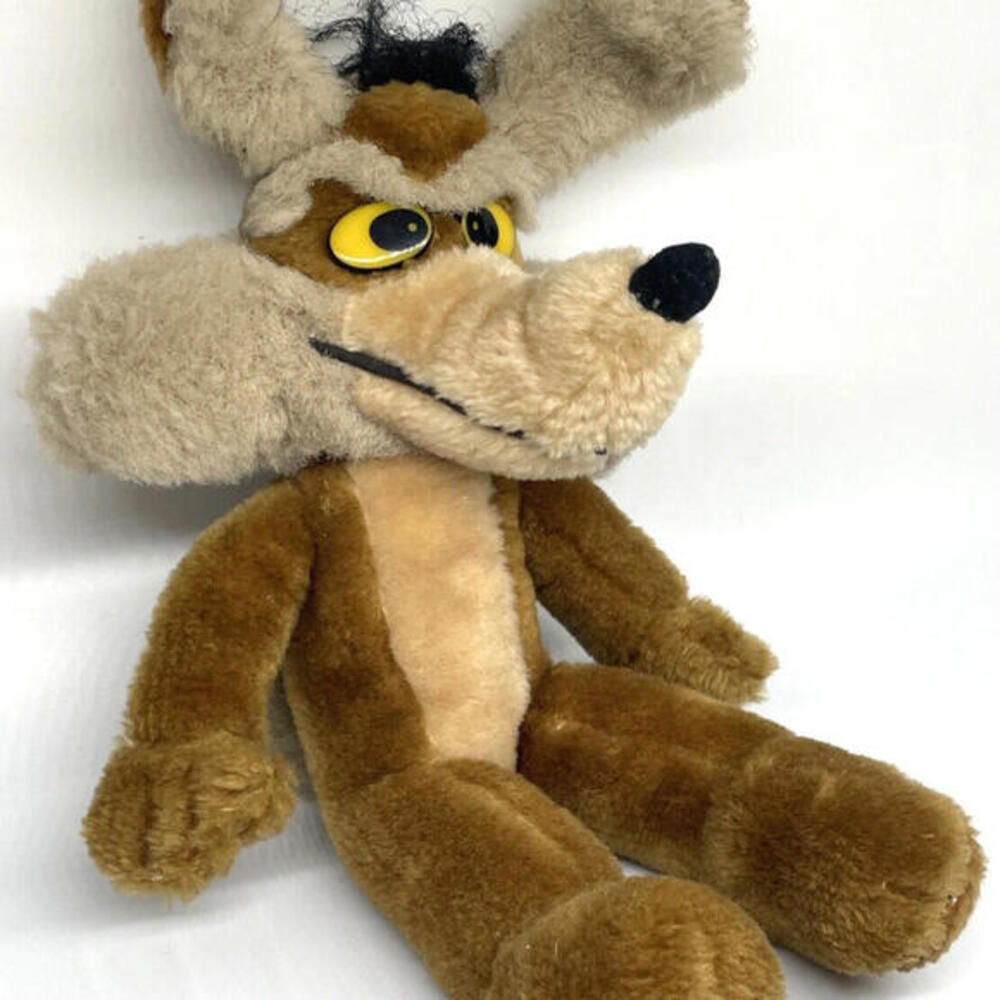 Vintage 1971 Wile E. Coyote Plush 13" Looney Tunes Stuffed Animal Warner Bros